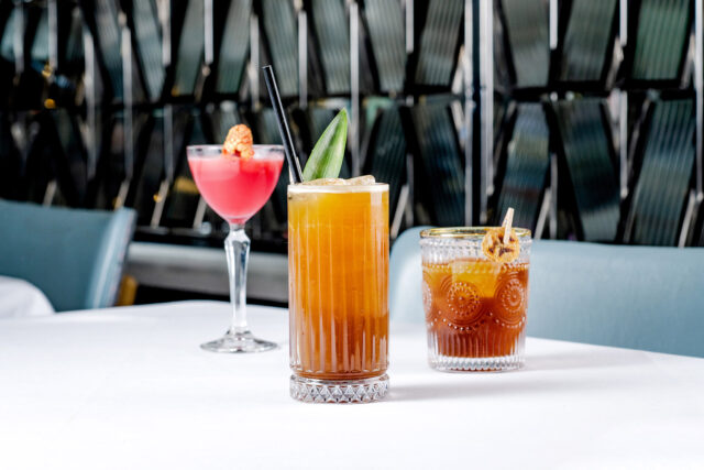 Indian Restaurant Mayfair cocktails menus at our gorgeous bar, showcasing a contemporary approach to Pan-Indian cuisine