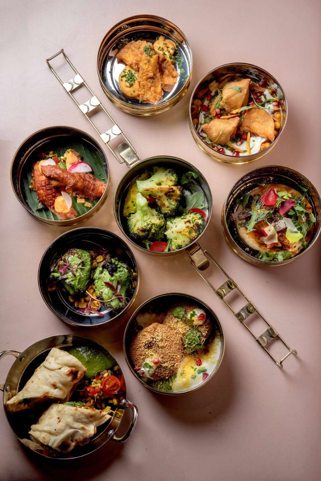 A beautifully presented dishes from the upscale Kanishka business lunch menu.