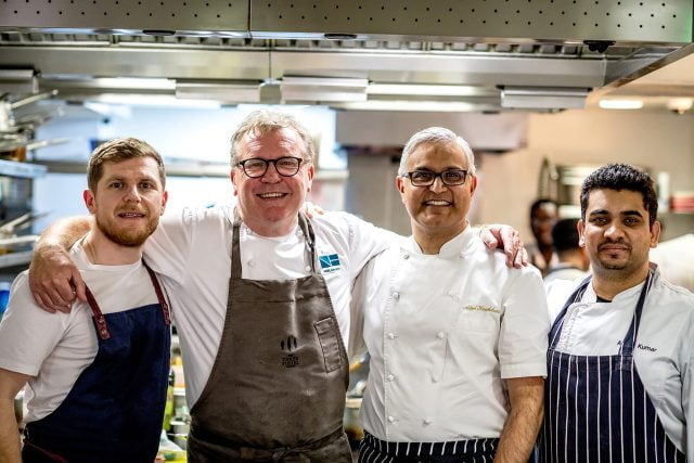 Exclusive Four Hands tasting menu featuring Chef Nigel Haworth at Kanishka Restaurant.
